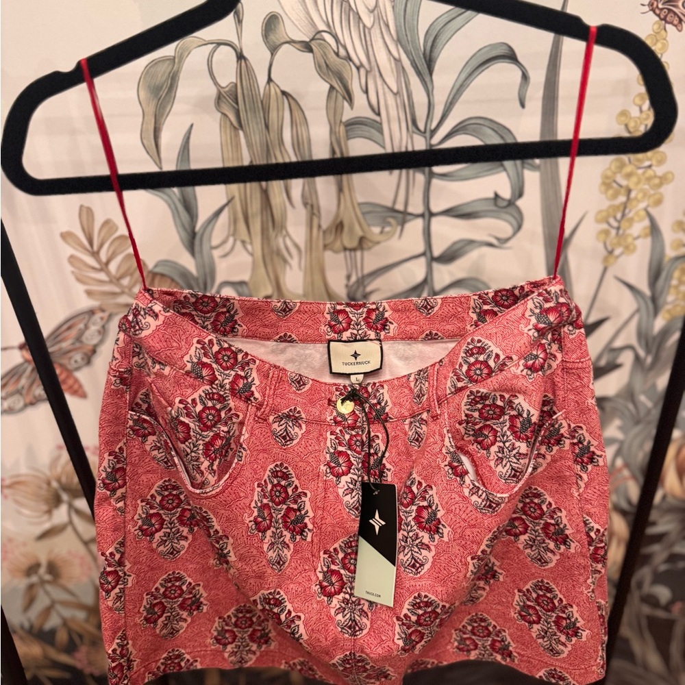 Tuckernuck Red Floral Skirt